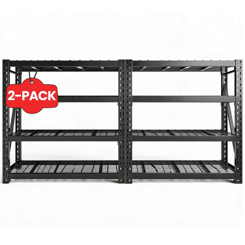 4-Tier Heavy Duty Shelving-2 Packs
