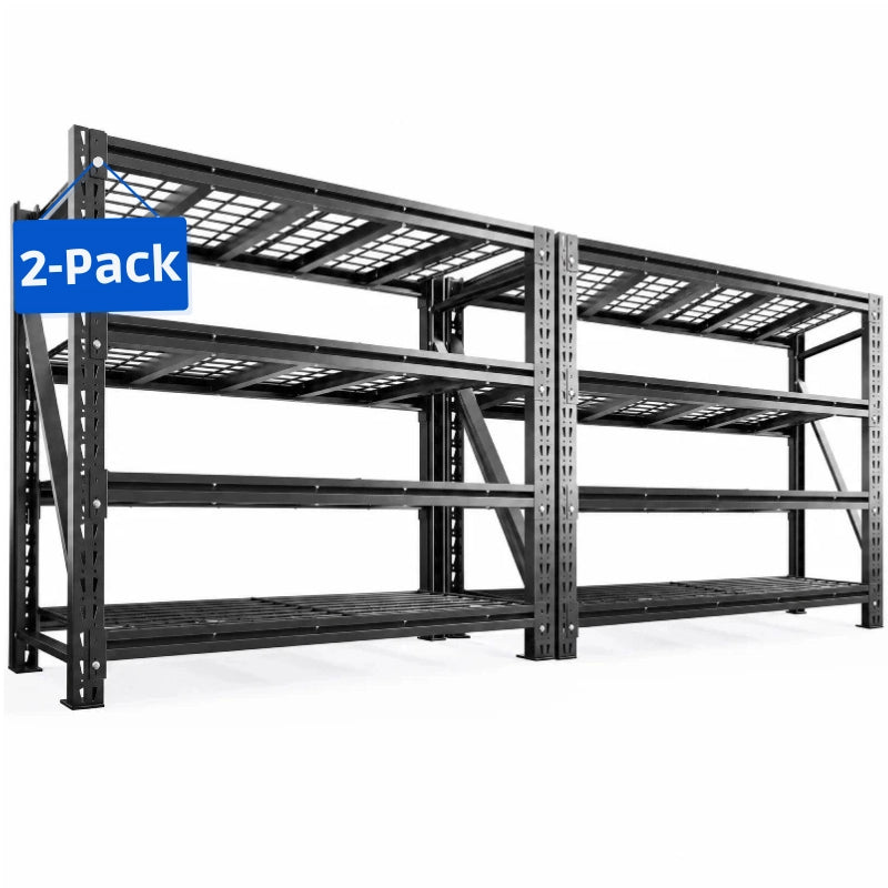 5080LBS Heavy‑Duty Metal Garage Storage Shelving, Industrial Steel Adjustable Shelves, Rust & Water Resistant Utility Rack for Warehouse, Workshop, Basement