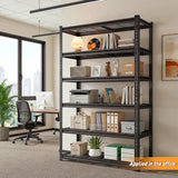 Reibii Heavy Duty Storage Shelves, Adjustable Steel Garage Shelves,Metal Shelving Rack for Garage, Warehouse, Basement, Workshop