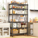 REIBII 6-Tier Wire Shelving Units, 1000lbs Metal Wire Rack, Adjustable Pantry Shelf, Outdoor Metal Shelves