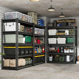 REIBII 5 Tier 72"H Garage Shelving, Metal Storage Shelving for Commercial Warehouse,Garage,Pantry