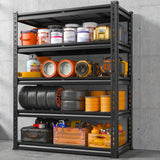 REIBII 72"H 2600LBS Garage Shelves,Metal Storage Shelving for Warehouse&Garage
