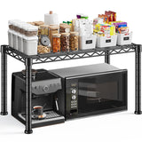 Reibii 27.5" W Heavy Duty Height Adjustable Metal Shelving Unit, Multipurpose Storage Organizer for Kitchen, Office, Pantry