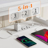 57"W Gaming Computer Desk with Monitor Stand Shelves, Modern Office Desk with Drawers