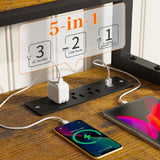 57"W Gaming Computer Desk with Monitor Stand Shelves, Modern Office Desk with Drawers