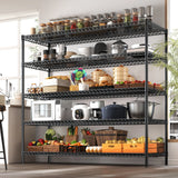 Reibii 55.5"W Wire Shelves,3200 lbs Heavy Duty Storage Shelves, Metal Shelves for Garage Kitchen Basement