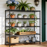 Reibii 55.5"W Wire Shelves,3200 lbs Heavy Duty Storage Shelves, Metal Shelves for Garage Kitchen Basement