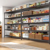 Reibii 55.5"W Wire Shelves,3200 lbs Heavy Duty Storage Shelves, Metal Shelves for Garage Kitchen Basement