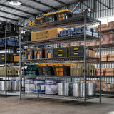 Reibii 55.5"W Wire Shelves,3200 lbs Heavy Duty Storage Shelves, Metal Shelves for Garage Kitchen Basement
