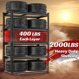 REIBII2000lbsGarageShelving_Setof2StorageShelvesAdjustable