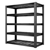 REIBII2500LBSStorageShelves72HGarageShelving5TierAdjustableHeavyDutyMetalShelvesforKitchen_Garage_StorageRoomandLivingRoom_UtilityShelfRack
