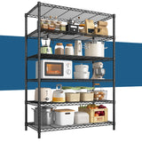 REIBII 36"W Metal Wire Racks, 6-Tier Adjustable Wire Shelves for Kitchen Pantry Basement