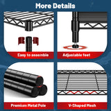 REIBII 36"W Metal Wire Racks, 6-Tier Adjustable Wire Shelves for Kitchen Pantry Basement