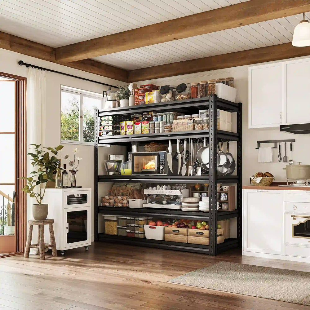 REIBII48_WStorageShelvesHeavyDuty_5-TierAdjustableStorageShelves-8
