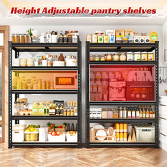 REIBII5-TierAdjustableGarageShelving_Setof2StorageShelves