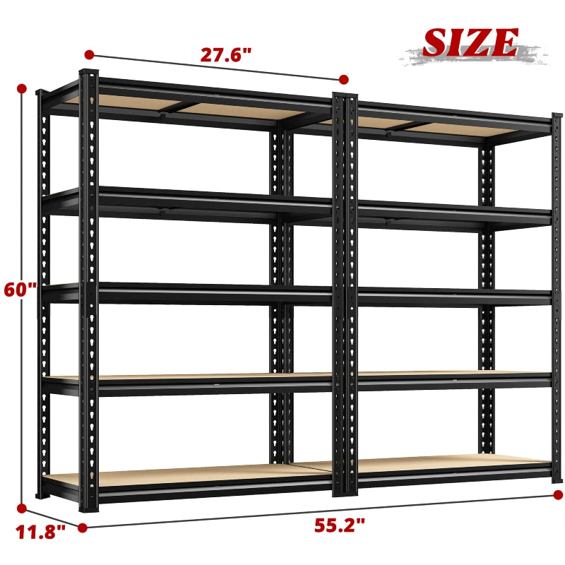 REIBII5-TierGarageShelving_Setof2StorageShelves