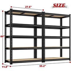 REIBII5-TierGarageShelving_Setof2StorageShelves