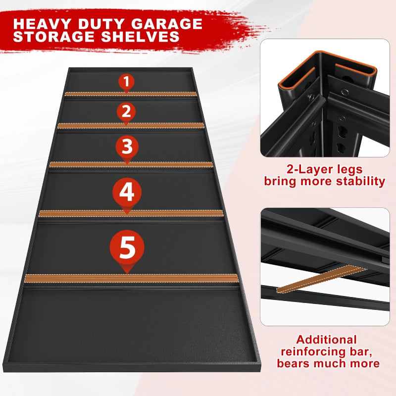 REIBII55W6-TierGarageShelving_3600LbsHeavyDutyShelvingUnits_6