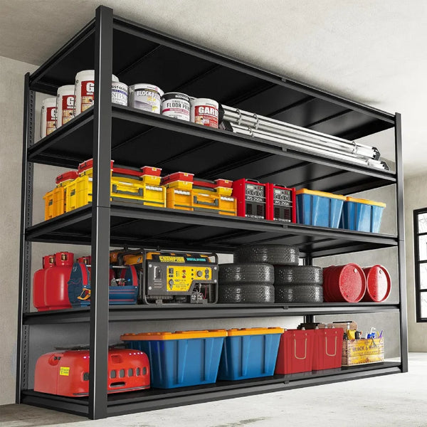 Raybee 57 Heavy Duty 1600 lbs Wide Metal Garage Storage Shelving Units,  39.3W x 18.9D x 57H