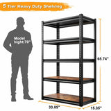 REIBII 5 Tier Heavy Duty Shelving