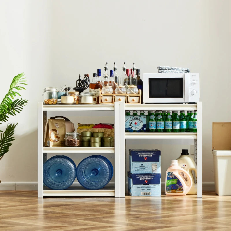 REIBII 5 Tier Laminated Metal Shelving Unit Adjustable Storage Utility ...