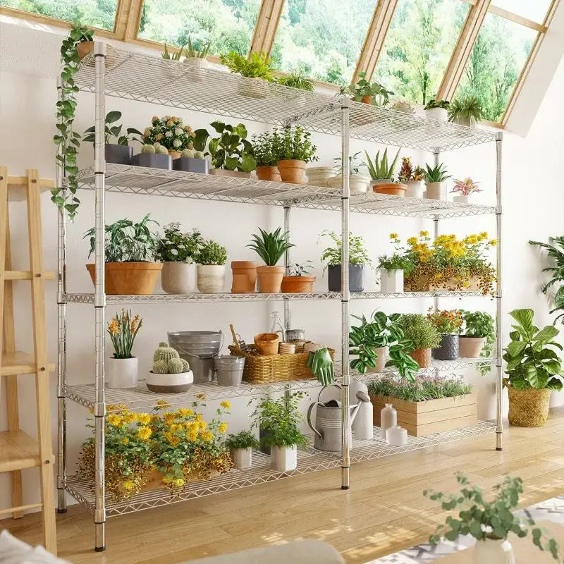 REIBII5TierShelvingUnitWithShelfForLivingRoom