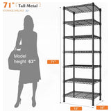 REIBII 71’’H x 18’’W x 18’’D Garage Shelving