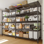 REIBII 72.8” W Metal Shelving Units, Adjustable Wire Shelves for Storage, 5-Wire Shelving Rack for Pantry Kitchen Supermarket