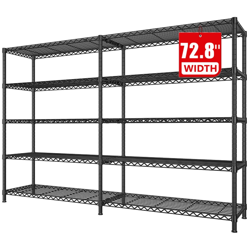 REIBII72.8_WMetalShelvingUnits_WireShelvesforStorage