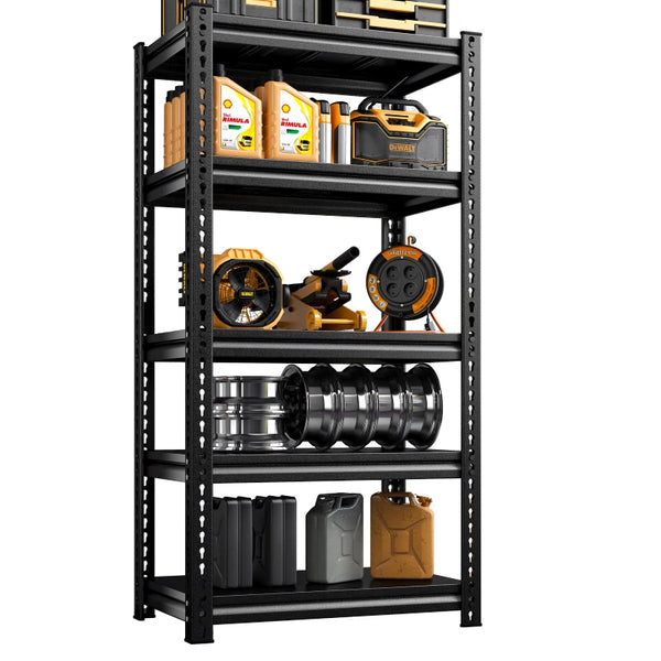 REIBII 72 All Metal Garage Shelving, 1750 Lbs Heavy Duty Adjustable R –  Reibii