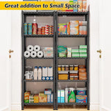 REIBII 12''W Wire Shelving Units, Set of 2 Metal Shelf, Narrow Metal Shelf, Adjusable Wire Storage Shelves for Pantry Kitchen Dorm