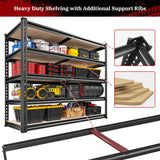 REIBII Heavy Duty Shelving with Additional Support Ribs