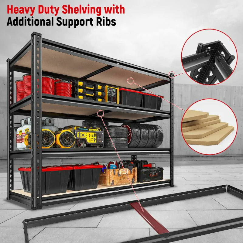 REIBII Heavy Duty Shelving with Additional Support Ribs
