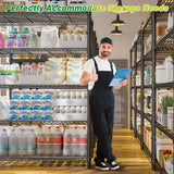 REIBII 35.6"W Wire Shelving Units, 5-Tier Adjusatble, 1510lbs Metal Wire Rack for Kitchen Pantry