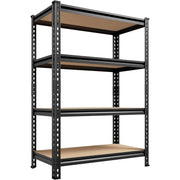 REIBII 24''W Storage Shelves 1600lbs, 4-Tier Adjustable Metal Shelving, Sturdy Stoarge Rack for Garage Kitchen Basement