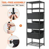 REIBII Storage Shelves with Tool-free Assembly