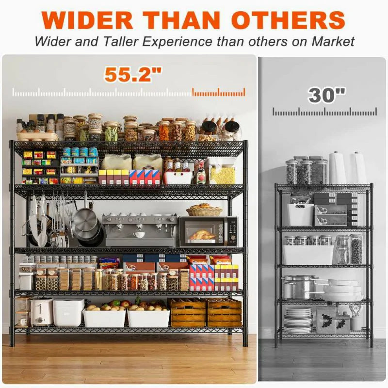 REIBII Wide and Taller Wire Rack Better Experience Than Others on Market