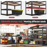 Reibii 2 Pack 40"W Boltless Shelving Units, 2500lbs Garage Storage Shelves, Adjustable Storage Rack for Kitchen Pantry Commercial
