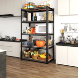 Reibii 5-Tier Boltless Shelving Units, 2020 lbs Adjustable Steel Garage Shelving Racks for Basement Kitchen Closet