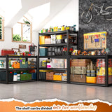 REIBII_2500lbs_Boltless_Shelving_Adjustable_Laminated_Shelving_for_Garage--black