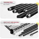 REIBII 2600Lbs Heavy Duty Metal  Pantry Shelves