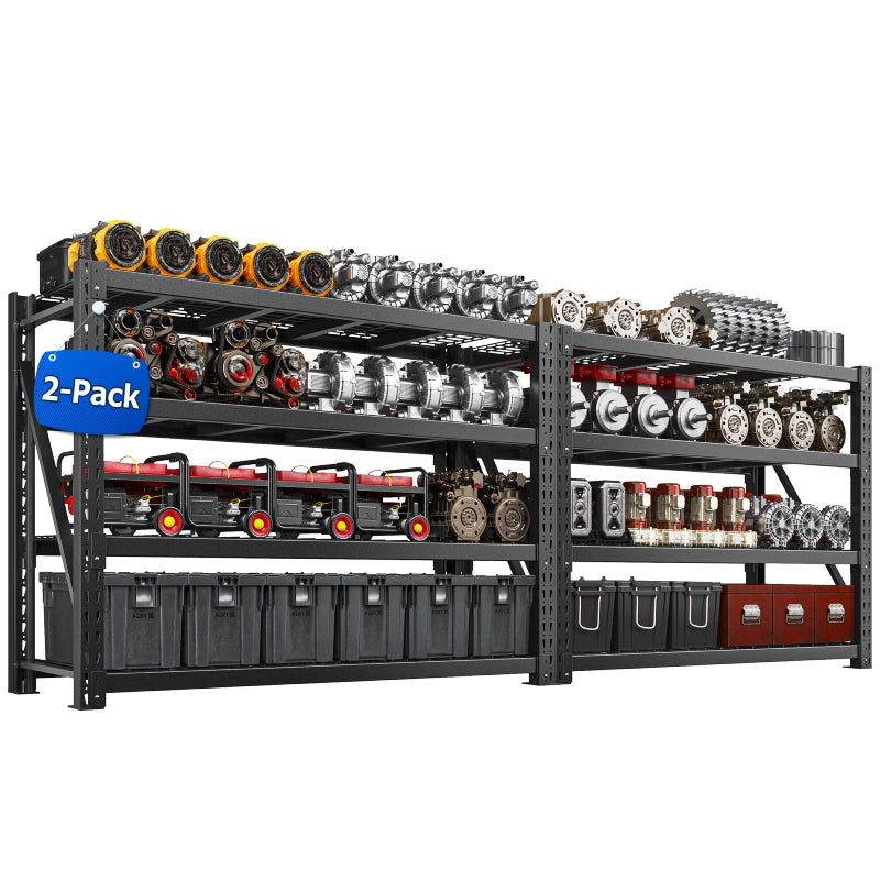 REIBII 2 Packs 22000LBS Ultra Heavy-Duty Garage Shelving