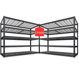REIBII 55.2"W Heavy Duty Garage Shelving, Metal Storage Shelves With Adjustable Garage Storage Shelves for Basement, Warehouse, Utility Room