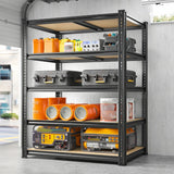 REIBII 35.5"W Boltless Shelving, 2250lbs Metal Shelving Rack, Adjustable Storage Shelves for Garage Pantry Kitchen