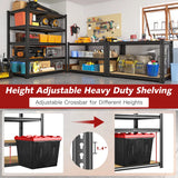 REIBII 35.5"W Boltless Shelving, 2250lbs Metal Shelving Rack, Adjustable Storage Shelves for Garage Pantry Kitchen