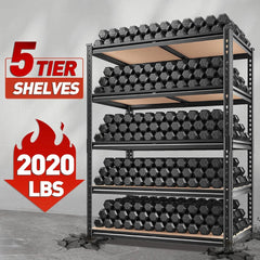 REIBII_35.5_W_5-Tier_Adjustable_Garage_Shelves_Load_2020lbs