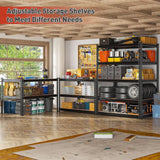 REIBII_35.5_W_5-Tier_DIY_Garage_Shelves
