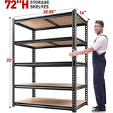REIBII_35.5_W_Sturdy_Garage_Shelf_5-Tier_Adjustable