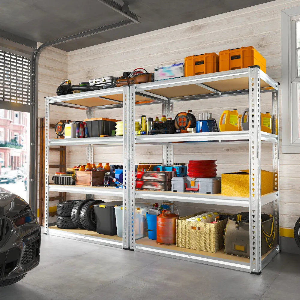 REIBII 40" W Storage Shelves, 2000lbs Heavy Duty Garage Shelving, Adjustable Metal Shelves For Basemnet Warehouse Commercial