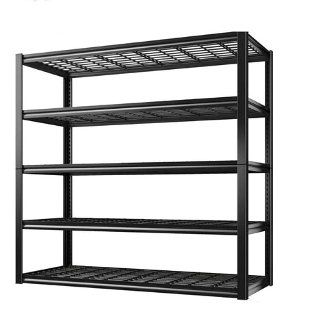 REIBII 48"W Heavy Duty Garage Shelving, 5-Tier Adjustable Storage Shelves Garage, 3000LBS Rust-Proof Storage Shelving for Warehouse, Basement